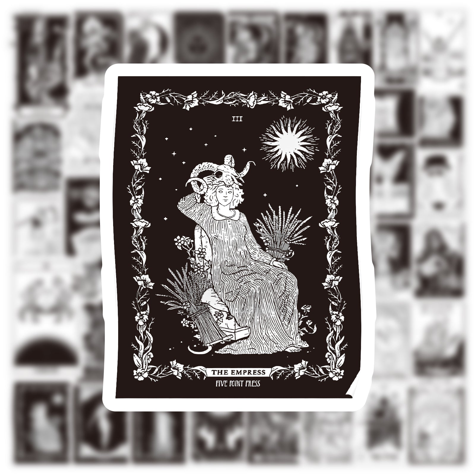 60pcs Tarot Witch Doodle Waterproof Stickers Pack