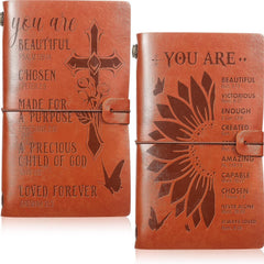 136 Sheets Vintage Faux Leather Sketch Book Journal Notebook For Sister