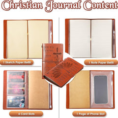 136 Sheets Vintage Faux Leather Sketch Book Journal Notebook For Sister