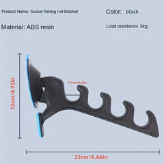 2pcs Suction Cup Fishing Rod Holder Bracket