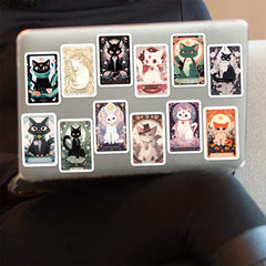 Cat Tarot Card Decorative Stickers - DIY Skateboards Guitars Water Cups Luggage