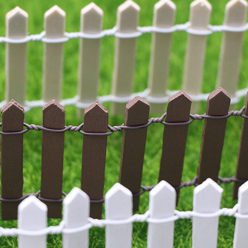 1pc Wooden Picket Fence Garden Border Decoration