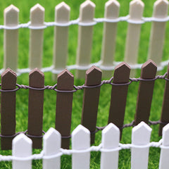1pc Wooden Picket Fence Garden Border Decoration