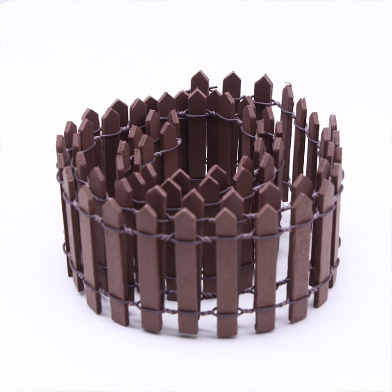 1pc Wooden Picket Fence Garden Border Decoration