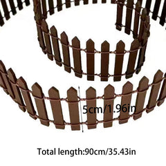 1pc Wooden Picket Fence Garden Border Decoration