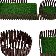 1pc Wooden Picket Fence Garden Border Decoration