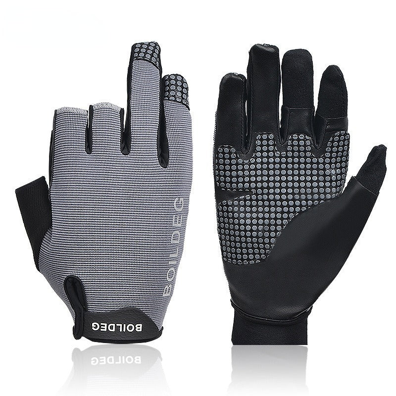 1pair Anti Slip 3 Fingerless Fishing Gloves Breathable Outdoor Sports Shore