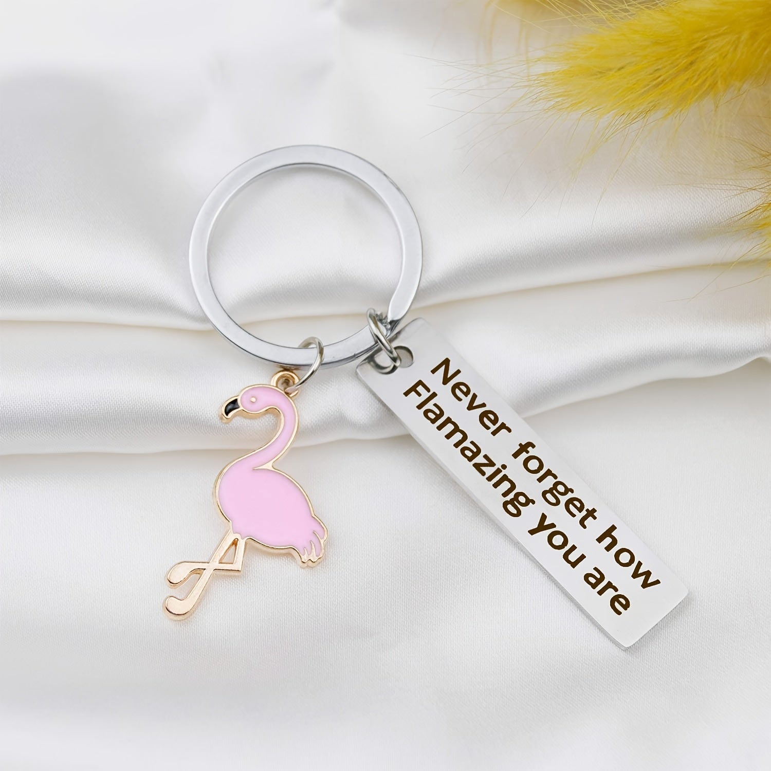 Flamingo Keychain Never Forget How Flamazing You Are Jewelry