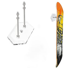 Skateboard Wall Mount Display Hanger Acrylic Vertical Horizontal Storage