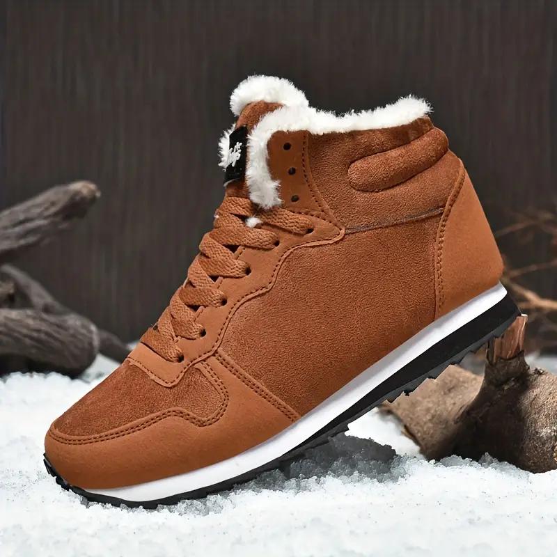 Women's High Top Thermal Running Shoes Plush Inner Winter Sneakers