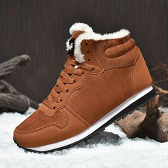 Women's High Top Thermal Running Shoes Plush Inner Winter Sneakers