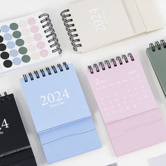 Mini Desk Calendar Aug to Dec Small Desktop Calendar with Stickers
