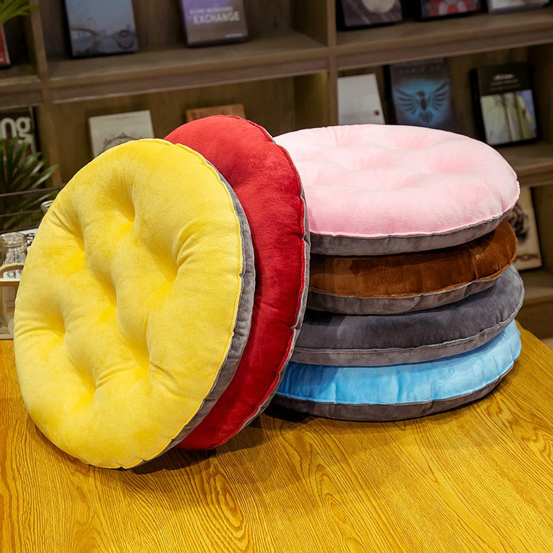 Polyester Chair Cushion Crystal Velvet Solid Matching Chair Mat Warm Seat Cushio