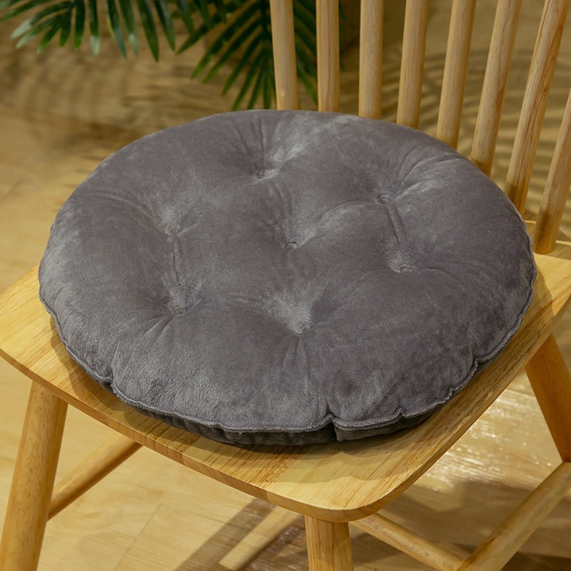 Polyester Chair Cushion Crystal Velvet Solid Matching Chair Mat Warm Seat Cushio