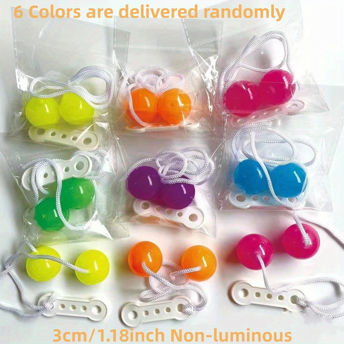 6pcs Pro Clakers Ball Novelty Shaking & Impact Ball Toy Vintage