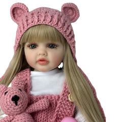 22" Lifelike Baby Reborn Doll Full Silicone Body Newborn Princess Toddler
