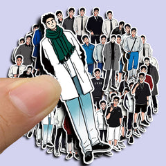 52pcs Waterproof Vinyl Boy Stickers for Water Bottle Laptops Phones