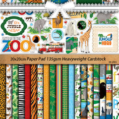 20pcs Zoo Adventure Paper Retro Journal Decoration DIY Tools