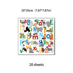 20pcs Zoo Adventure Paper Retro Journal Decoration DIY Tools