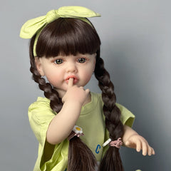 55" Reborn Girl Doll Full Body Silicone Standable Bathable Princess Kids