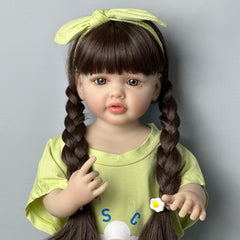 55" Reborn Girl Doll Full Body Silicone Standable Bathable Princess Kids