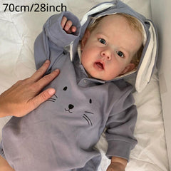 28 Inch Realistic Reborn Doll with 3D Skin Veins Soft Silicone Art Toy