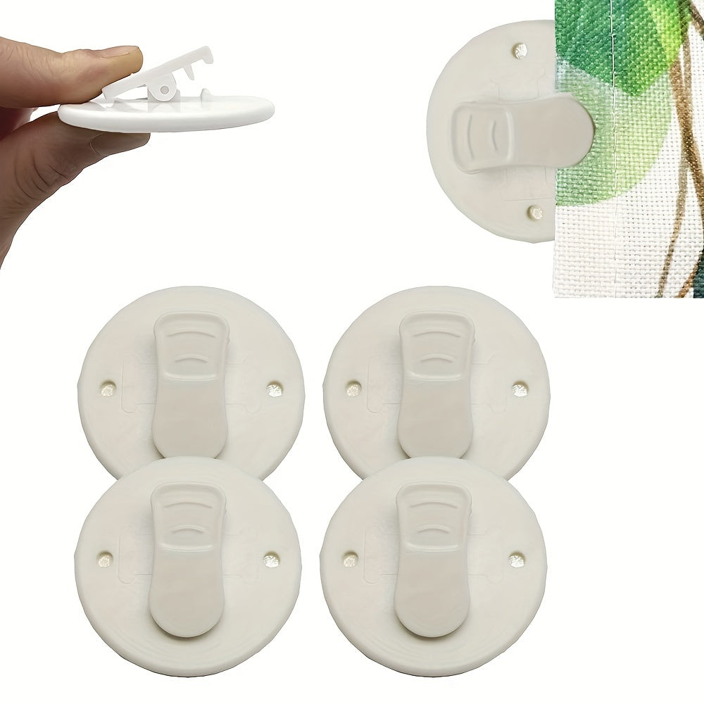 2pcs Shower Curtain Clips Self Adhesive Windproof Splash Guard Fixing Clip