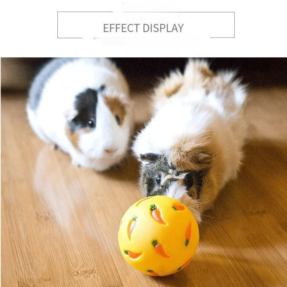 Small Pet Carrot Graphic Food Leaking Ball Rabbit Toy
