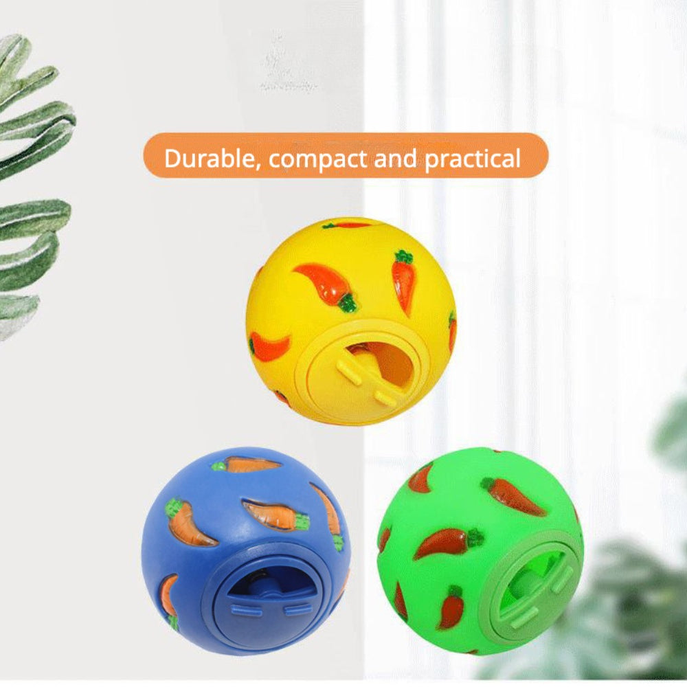 Small Pet Carrot Graphic Food Leaking Ball Rabbit Toy