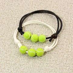 12pcs Wax Thread Braided Sports Tennis Charm Bracelet Set