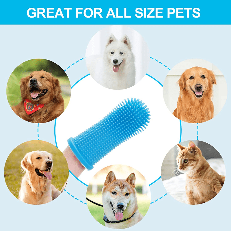 Pet Toothbrush Soft Finger Silicone Oral Cleaning Brush Dental Care