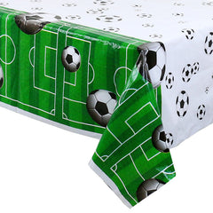 137 16X274 Christmas Rectangle Tablecloth Soccer Baseball Rugby Disposable