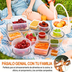 24pcs Microwave Safe Plastic Fruit Storage Box For Grains Flour And Sugar