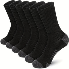 3 Pairs Sports Mid-calf Socks, Breathable & Sweat Absorbing