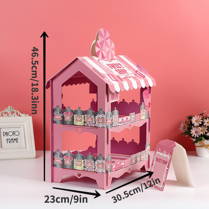 3 Tier Cupcake Stand Christmas Family Birthday Party Disposable Paper Cake Stand