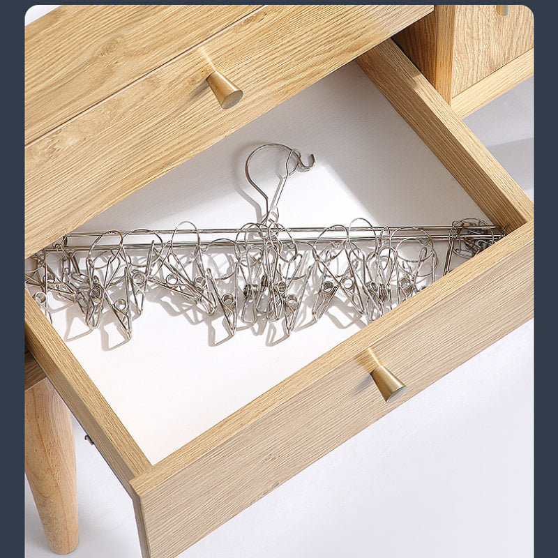 Folding Drying Underwear Socks Rack Wardrobe Storage Clothes Clip