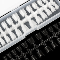 240pcs Matte Clear Short Coffin Acrylic Nail Tips