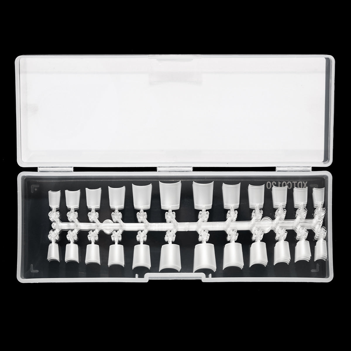 240pcs Matte Clear Short Coffin Acrylic Nail Tips