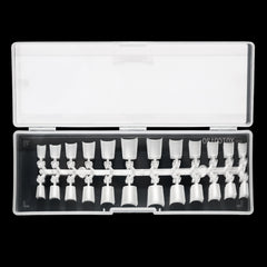 240pcs Matte Clear Short Coffin Acrylic Nail Tips
