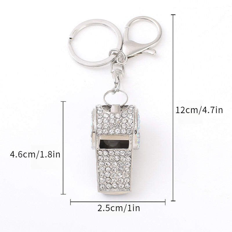 Metal Whistle Keychain Car Key Chain Pendant for Bags