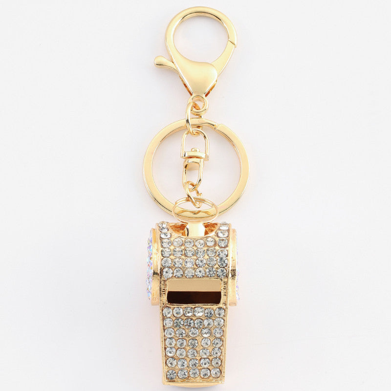 Metal Whistle Keychain Car Key Chain Pendant for Bags