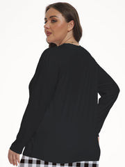 Museum & Letter Print Long Sleeve Top