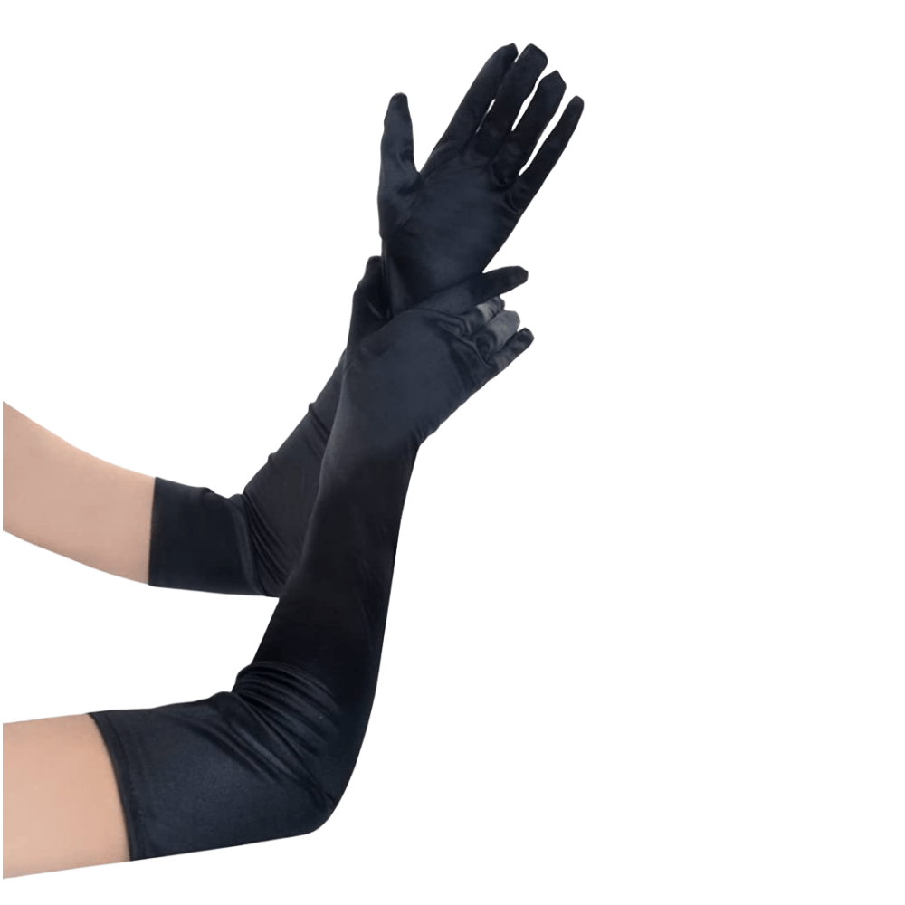 Long Skinny Spandex Stretch Gloves Elbow Length Role Play Costume Gloves