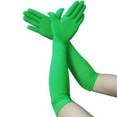 Long Skinny Spandex Stretch Gloves Elbow Length Role Play Costume Gloves