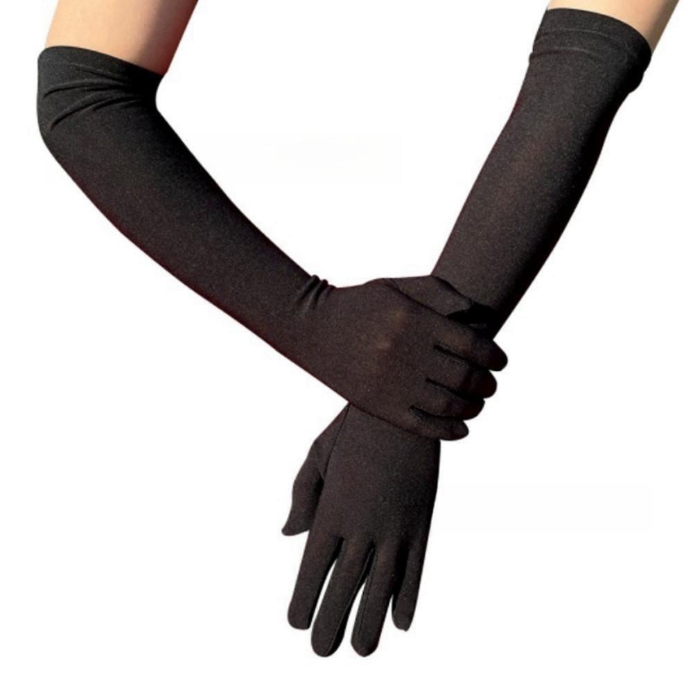 Long Skinny Spandex Stretch Gloves Elbow Length Role Play Costume Gloves