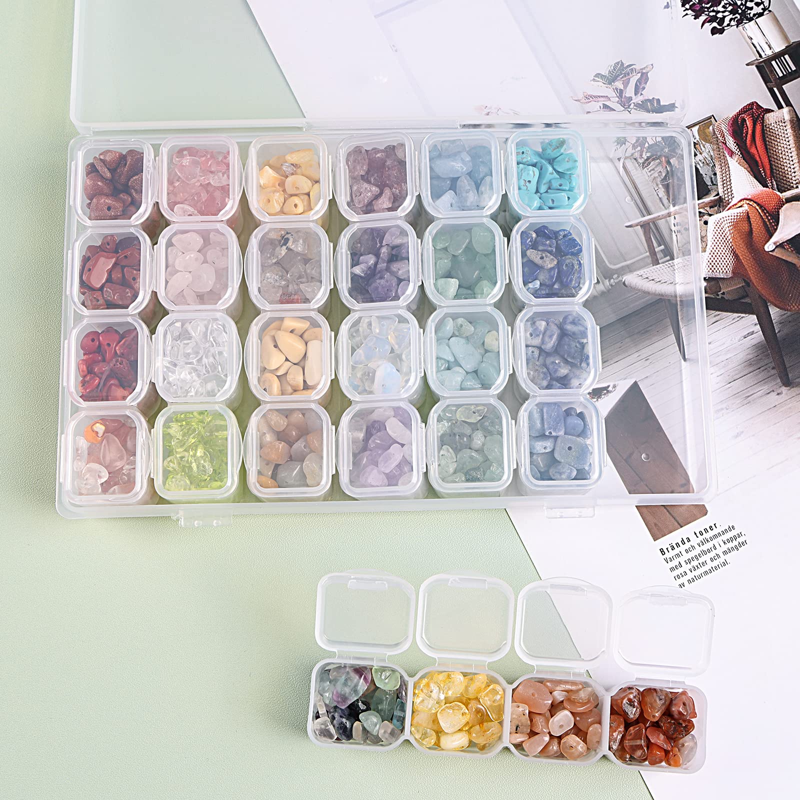 28 56 Grids Diamond Painting Storage Container Bead Sewing Nail Embroide