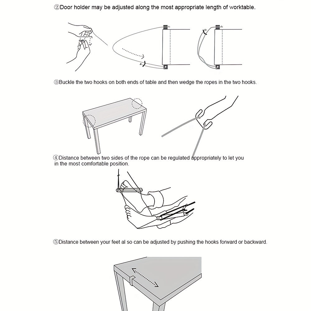 Portable Foot Rest Hammock for Leisure Desk