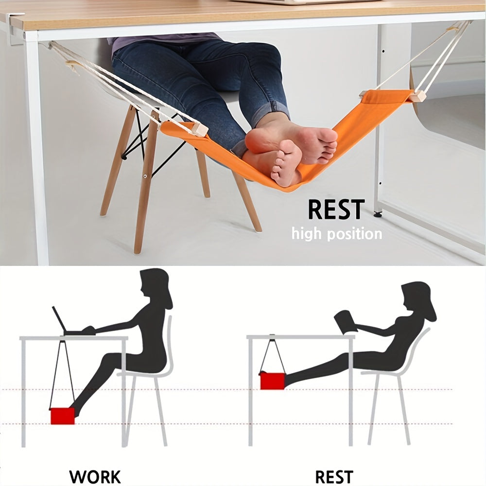 Portable Foot Rest Hammock for Leisure Desk