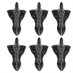 6pcs Carbon Fiber Spoiler Wing Rear Sunroof Window Tail Lip Sticker