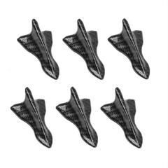 6pcs Carbon Fiber Spoiler Wing Rear Sunroof Window Tail Lip Sticker